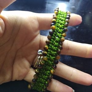 Woven tigers eye bracelet